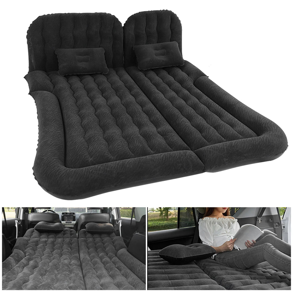 Car Inflatable Bed 2‑In‑1 Multifunction Inflatable Travel Mattress for SUV